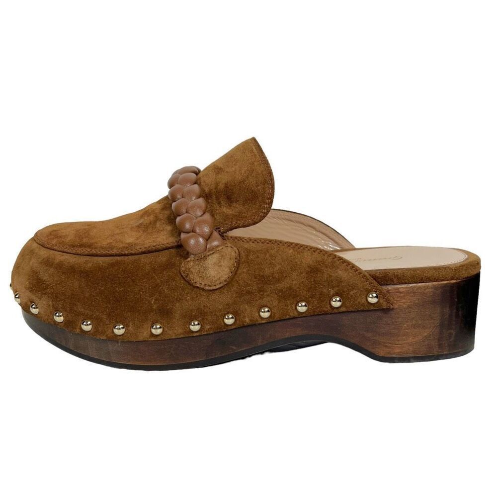 Gianvito Rossi Suede Napa Braided Detail Platform Loafer Clogs Size 40 US 10 - Picture 5 of 8